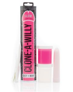 Clone-A-Willy Kit Vibrating Glow in the Dark - Hot Pink